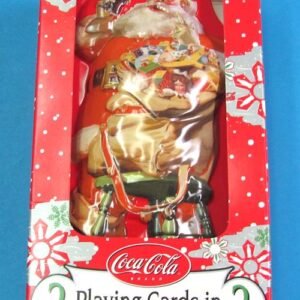 coca cola santa playing cards inside a collector tin (style 2)