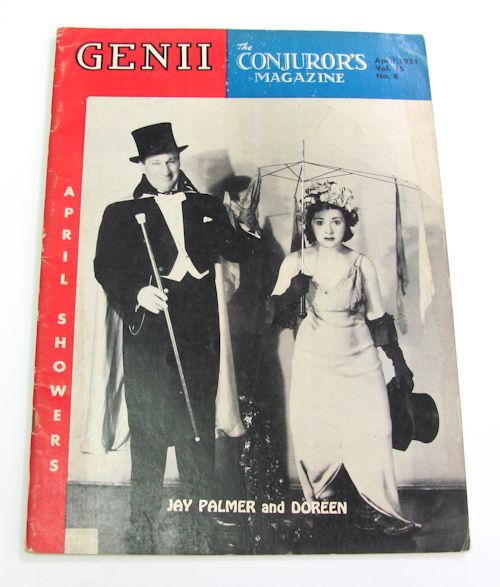 vintage genii magazine april 1951 jay palmer and doreen on cover