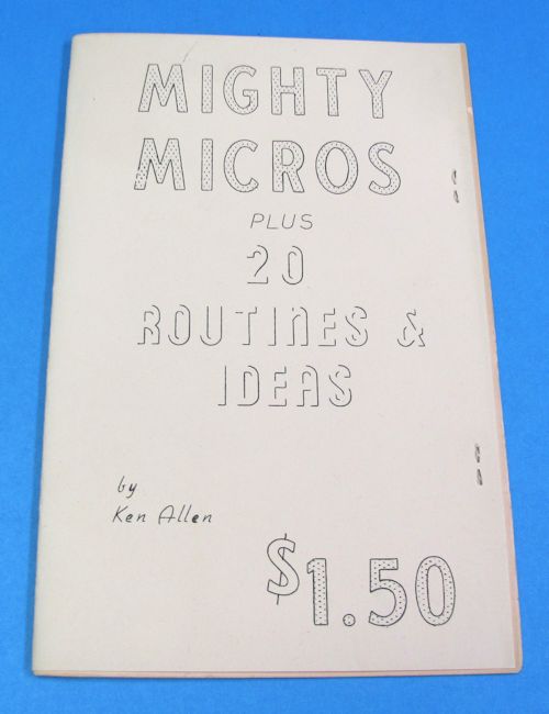 vintage instructions for mighty micros plus 20 routines and ideas by ken allen