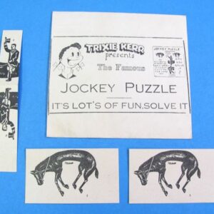 vintage "the famous jockey puzzle" (trixie kerr)