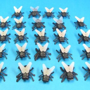 a lot of 24 large plastic flies novelties/jokes