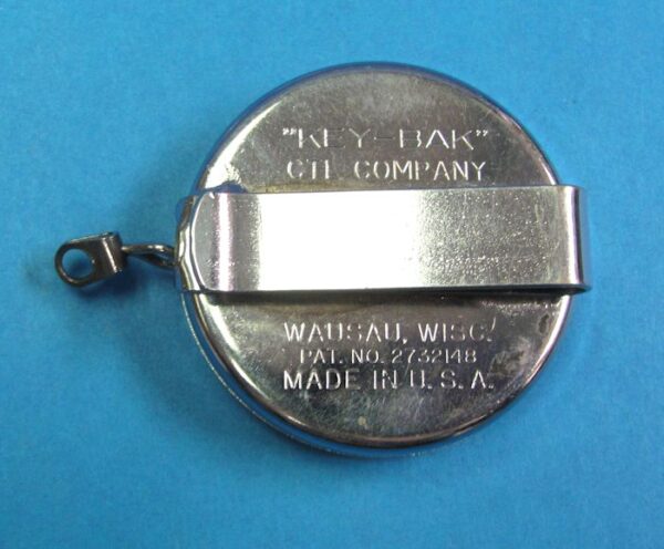 key bak ctl company 24" metal retractable belt key chain