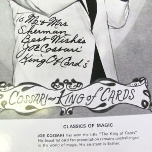 vintage joe cossari "king of cards" 8" x 10" b&w photo