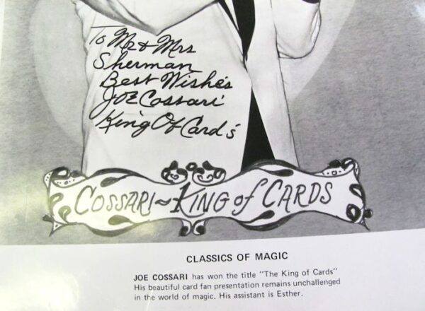 vintage joe cossari "king of cards" 8" x 10" b&w photo