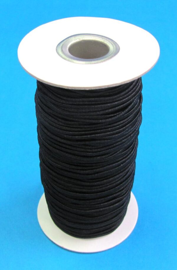 elastic cord black 72 yards 2mm