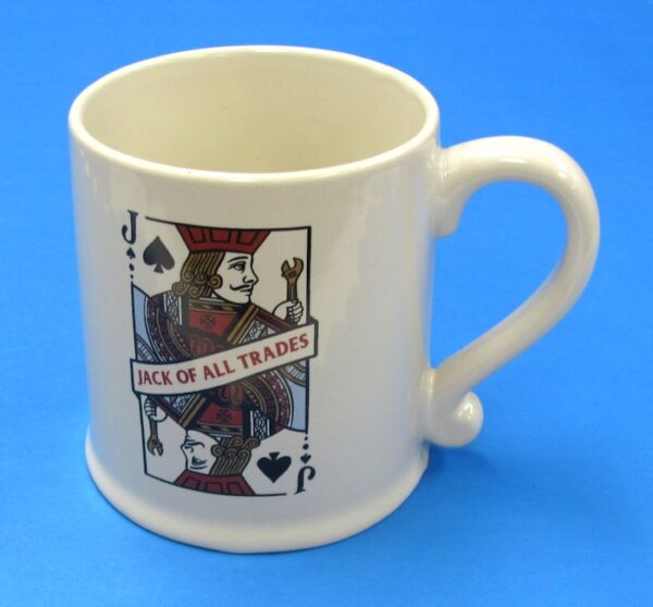 jack of all trades card mug