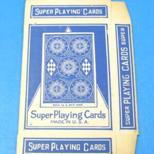 sherms' super playing cards unused case