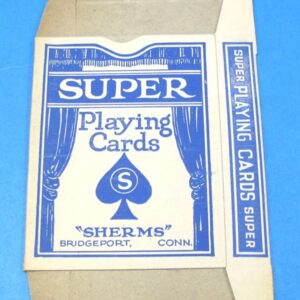 sherms' super playing cards unused case