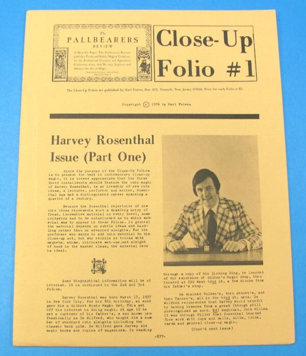 the pallbearers review close up folio #1 3 harvey rosenthal
