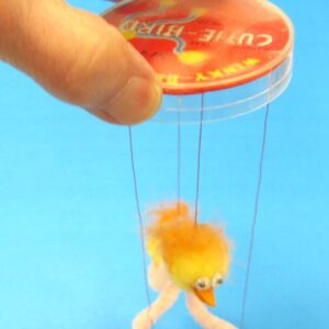 vintage winky blinky cutie bird mini marionette puppet