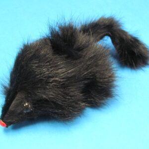 furry black finger mouse puppet