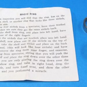 vintage magic ring nickels thru hand trick