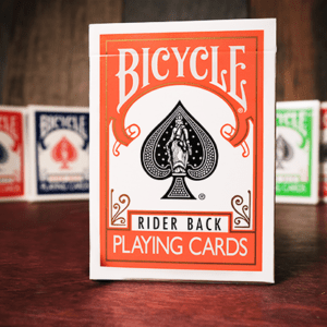 bicycle orange playing cards