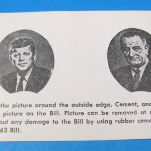 2 famous people pictures for attaching to bills (vintage)
