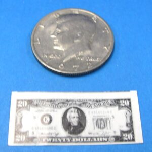 miniature twenty dollar bill novelty