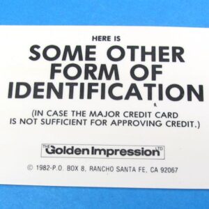 gag major credit card and id card