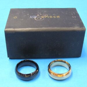ash and ember black/gold curved size 7 (2 rings) by zach heath