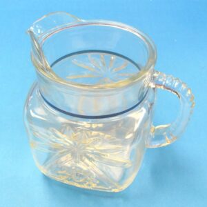 vintage heavy glass vanishing milk pitcher