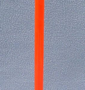 red stainless steel appearing candle