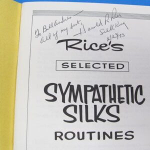 rice's selected sympathetic silk routines (signed)