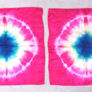 pair of 18 inch multi color production silks #1