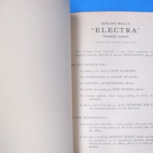 burling hull's electra trance cards instructional booklet