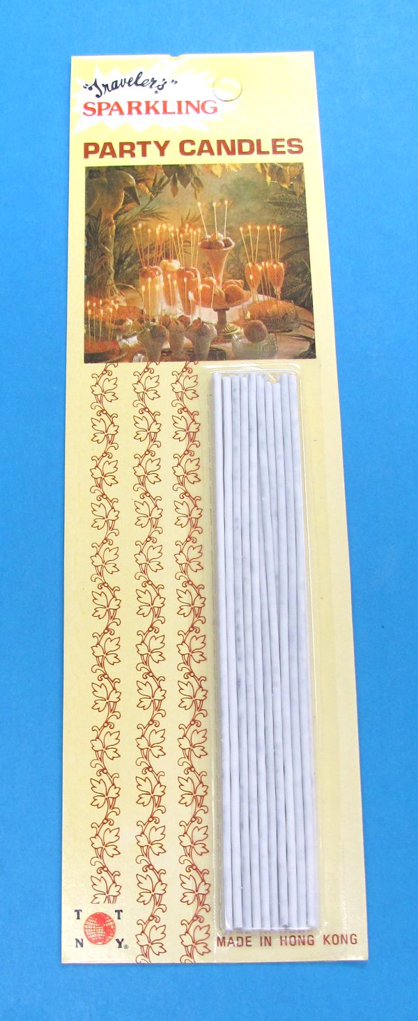 sparkling party candles (white)