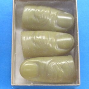 3 vinyl thumb tips in a box