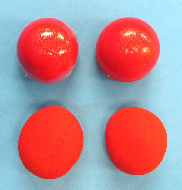 clown nose set of 4 (2 vinyl & 2 sponge)