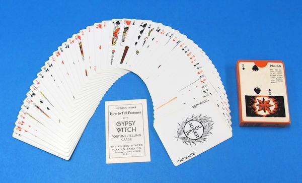 gypsy witch fortune telling playing cards