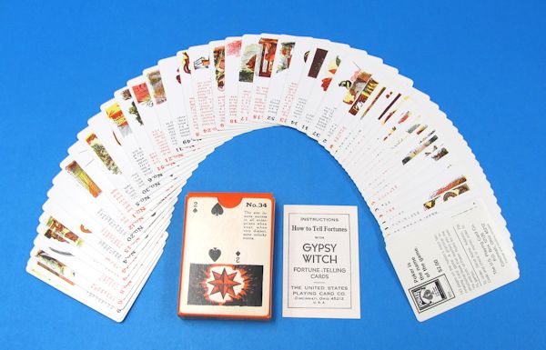 gypsy witch fortune telling playing cards