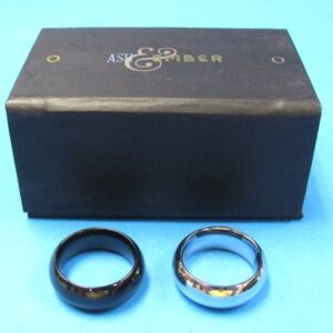 ash and ember black/silver curved size 7 (2 rings) by zach heath