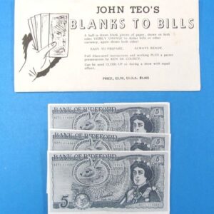 john teo's blanks to bills (supreme magic)