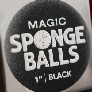 sponge balls 1 inch black 4 pack (murphy's magic)