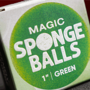 sponge balls 1 inch green 4 pack (murphy's magic)
