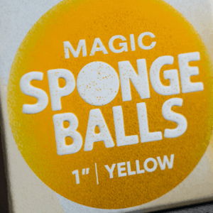 sponge balls 1 inch yellow 4 pack (murphy's magic)