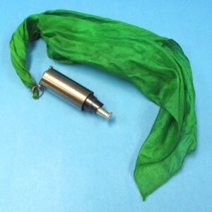 appearing black metal cane with silk (pre owned)