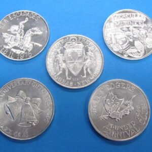 5 misc. aluminum tokens