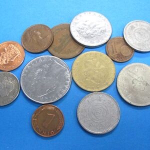 dozen misc foreign coins