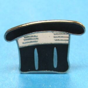 top hat lapel pin
