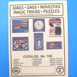 vintage e z magic catalog jokes, gags, novelties, magic tricks, & puzzles #108