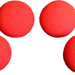 3 inch sponge ball (red) pack of 4 from magic by gosh