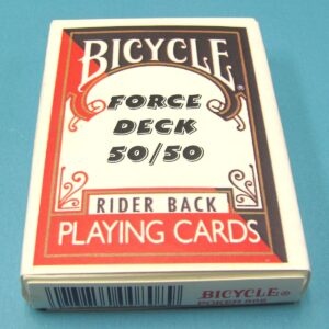 50/50 force deck bicycle red backs (queen of clubs)
