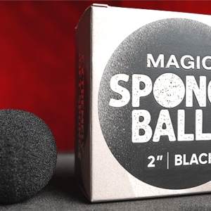 sponge balls 2 inch black 4 pack (murphy's magic)