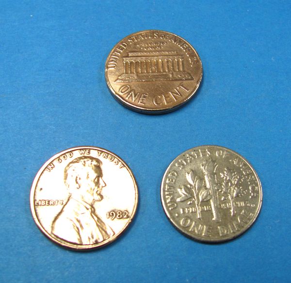 non locking dime and penny and shell penny with shim set