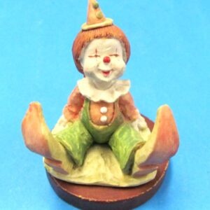 vintage davar ceramic clown figurine sitting
