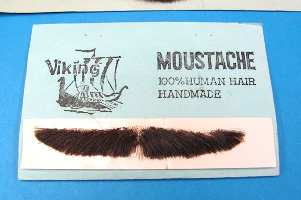 vintage human facial hair moustache & beard costume theater accessory made in korea
