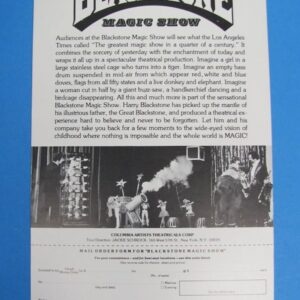 1978 blackstone jr. jorgensen auditorium ad