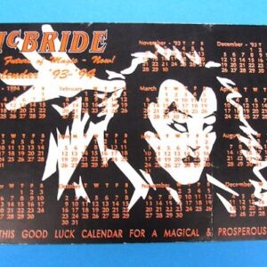jeff mcbride 1994 ad card with calendar