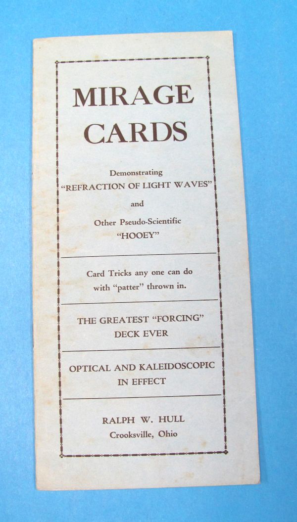 vintage mirage cards instructional booklet by ralph w. hull